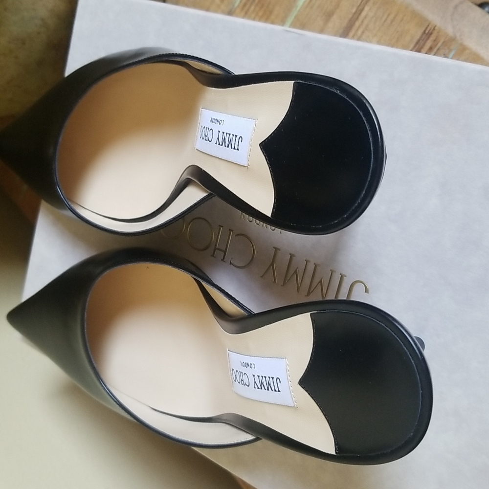 NWOT Jimmy Choo Black Rav 65 Mules - SZ 41 - Picture 6 of 16